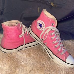 Pink High-Top Converse Size 9